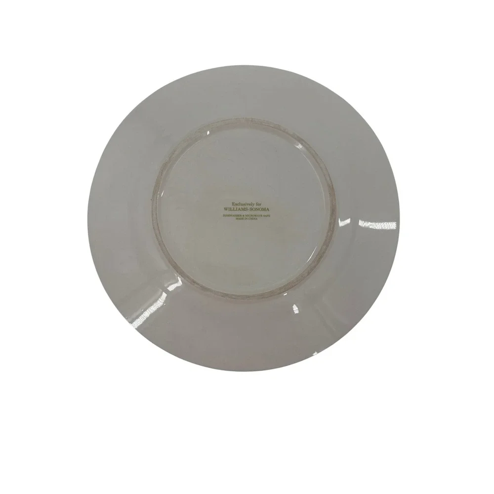 Williams Sonoma Citrus Botanical Plate‎ Green Lime Lemon Blossom 8